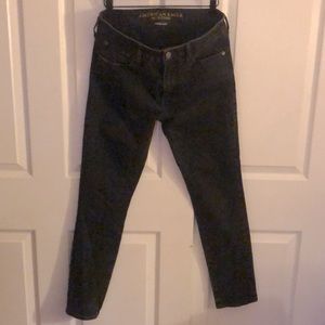 American Eagle Super-Skinny Black Jeans 32 by 30